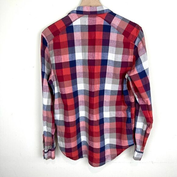 Lucky Red Check Pearl Snap Long‎ Sleeve Shirt Men’s M - Picture 5 of 7